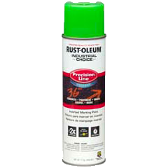 Rust-Oleum&reg; Industrial Choice Precision-Line Inverted Marking Paint - Fluorescent Green - Q1